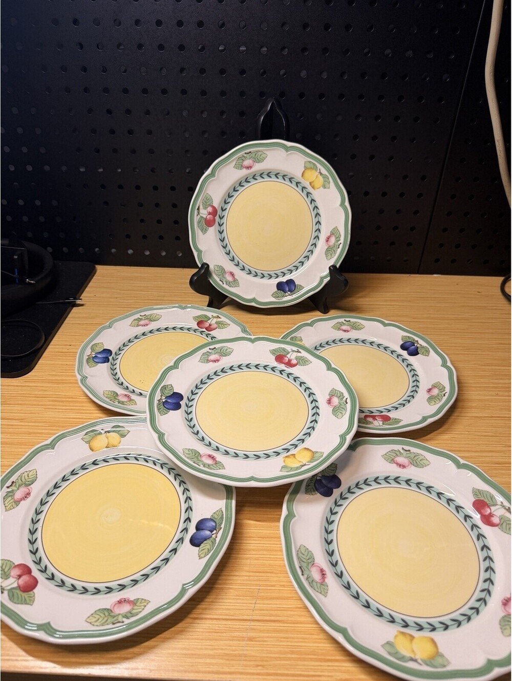 6 Villeroy & Boch French Garden Fleurance 8" Salad Plates